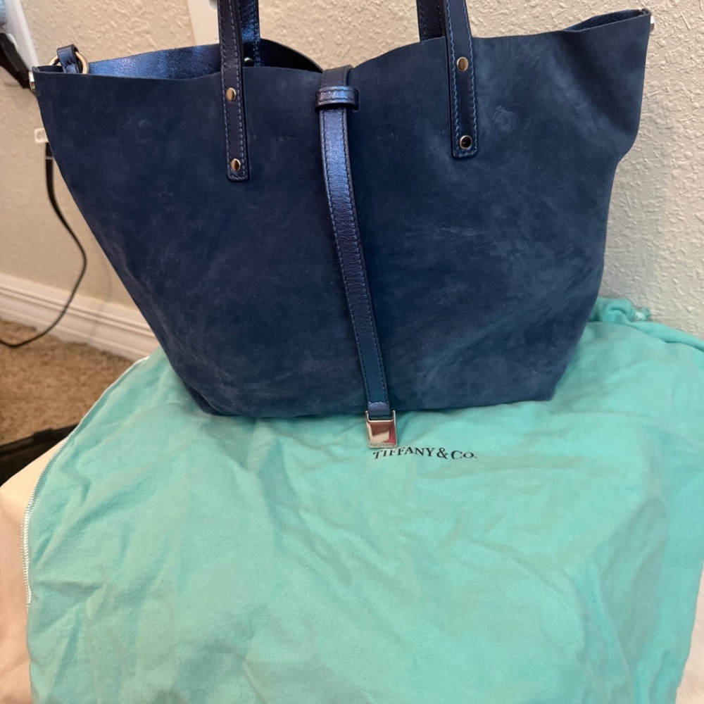 AUTHENTIC Tiffany & Co reversible purse with cosmetic pouch and shoulder strap